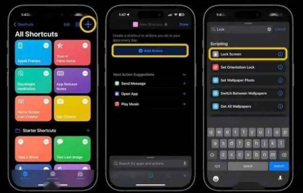 修文苹果14锁屏维修店分享iPhone14升级iOS16.4后如何创建锁屏快捷方式 